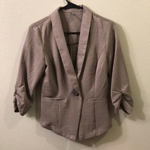 Vanity Beige Blazer w/ Lace Detail